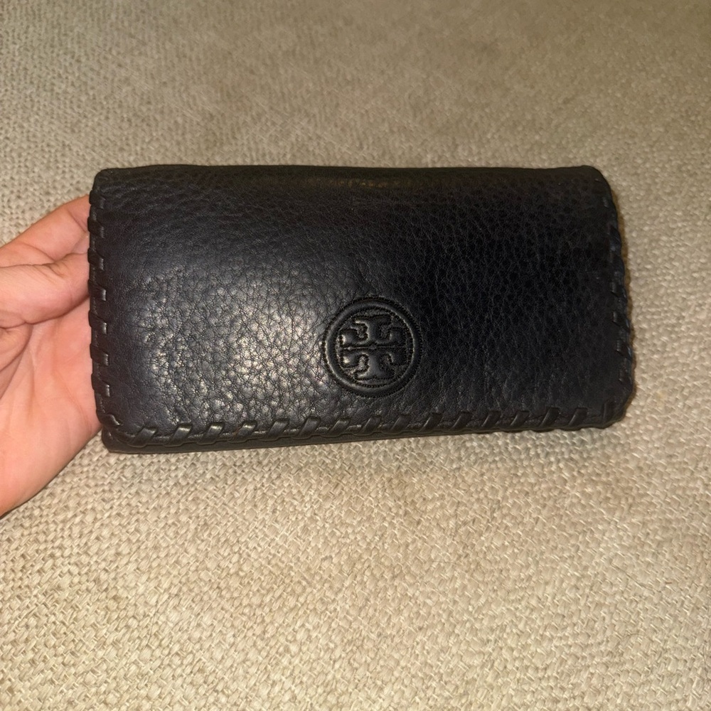 Tory Burch Black Leather Clutch